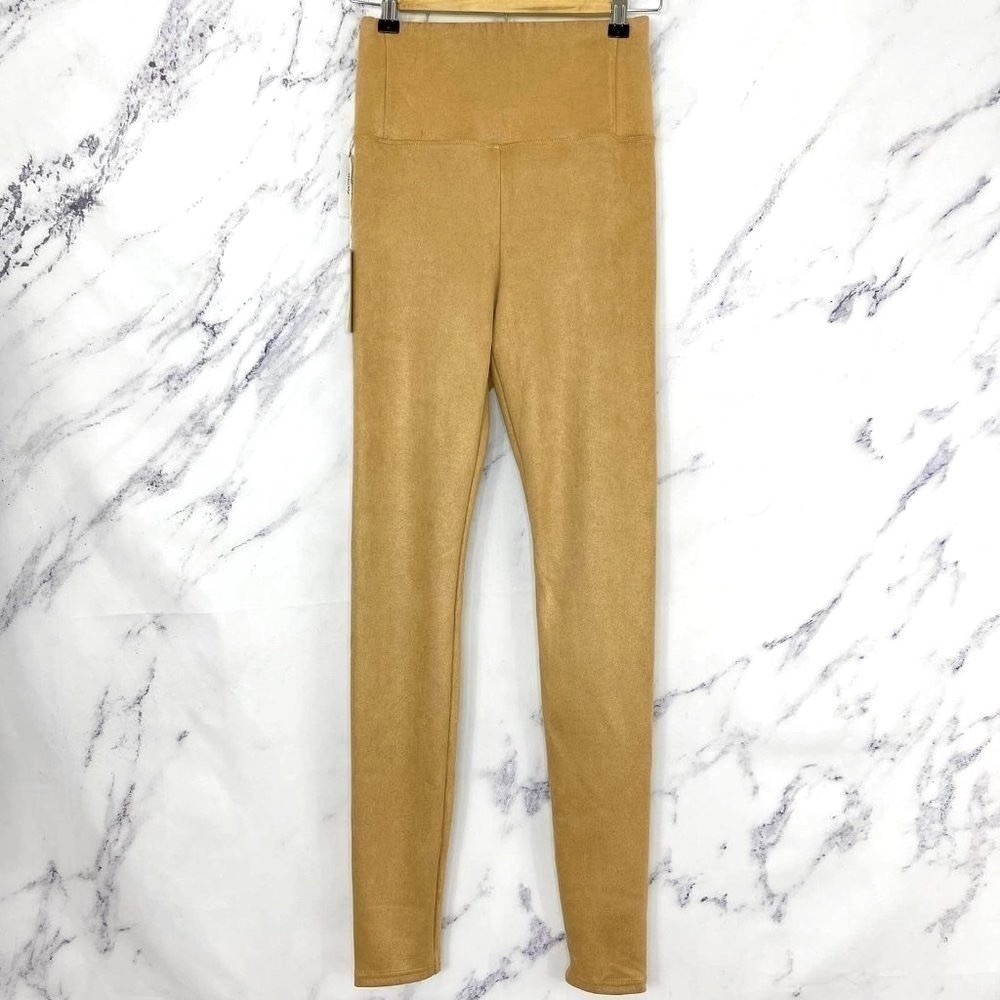 Wilfred Free | Aritzia | Daria Vegan Suede Leggings | Caramel | Sz S